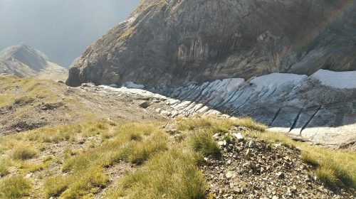 Le glacier d'Arcouzan est situé sur la face Bord du Mont Valier.